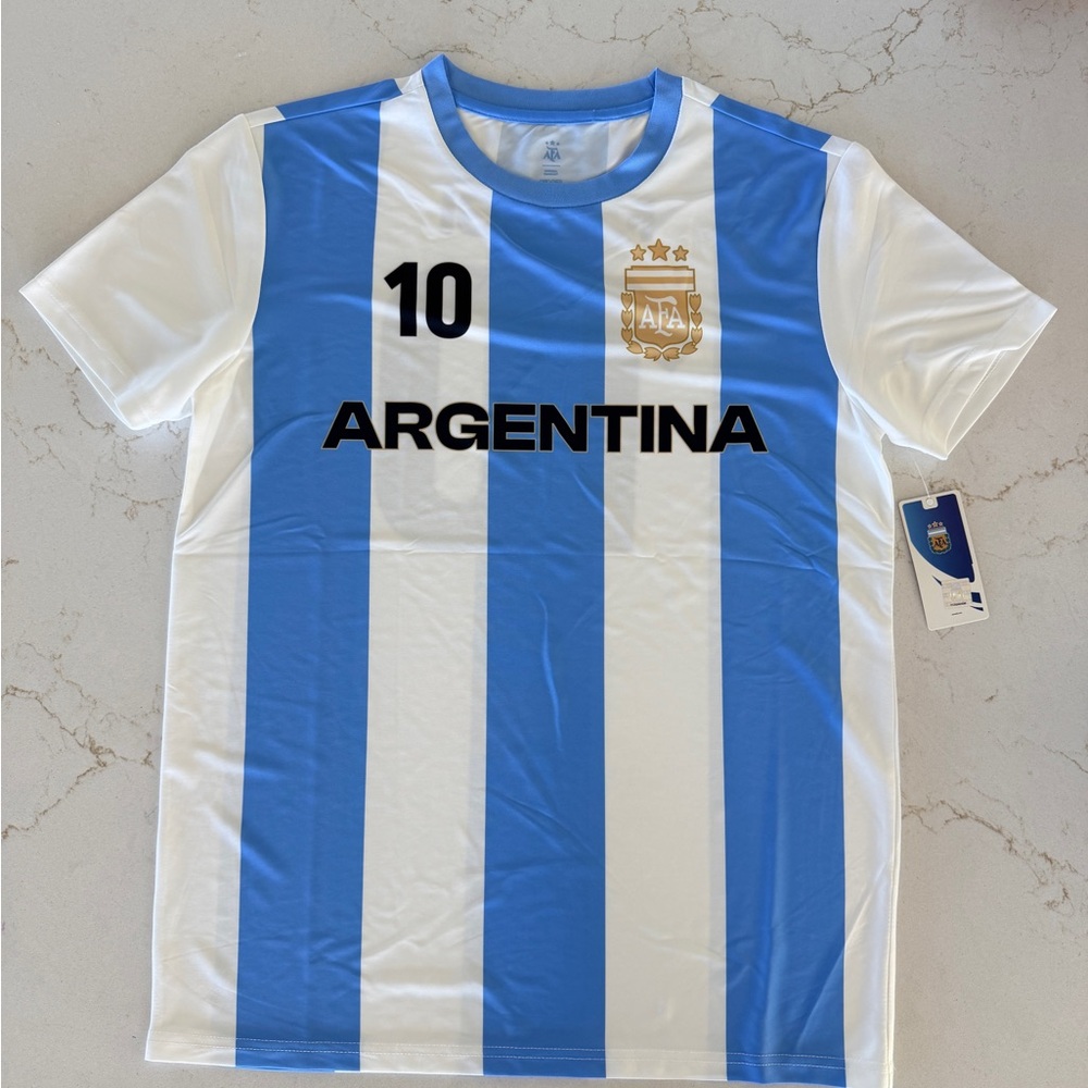 AFA MESSI 10 Argentina 🇦🇷 Soccer Jersey Blue and White. New with tag